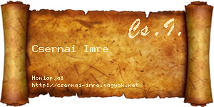 Csernai Imre névjegykártya